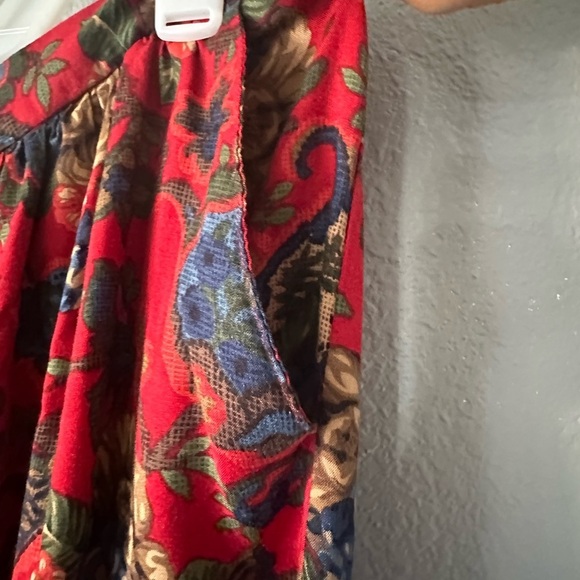 Signature by Jerell vintage red floral maxi skirt with pockets - Picture 4 of 9